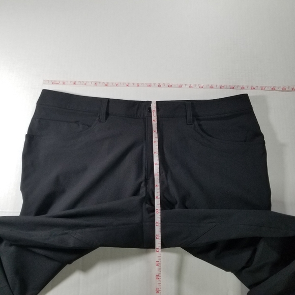 Lululemon ABC Pants Black 38x29 Warpstreme Chinos Flat Front Stretch 29" Inseam - Picture 8 of 10